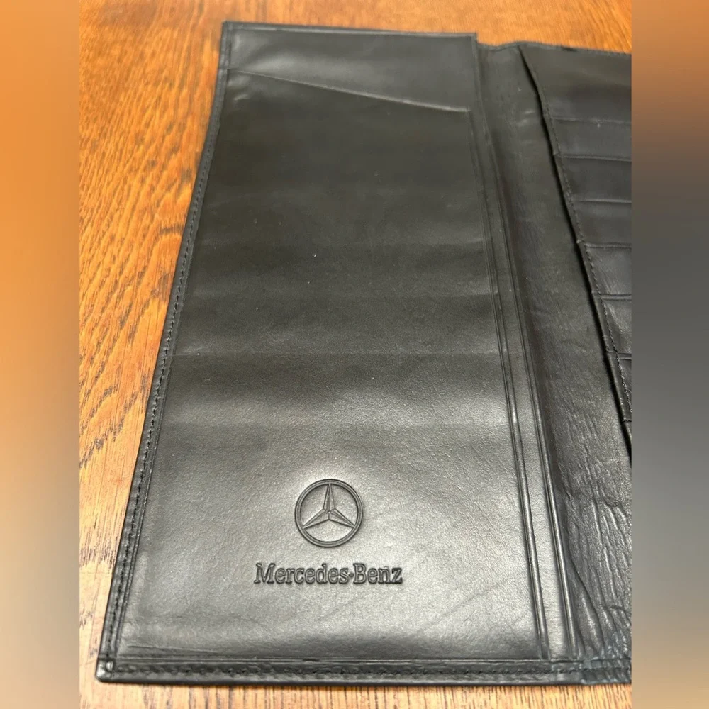 Mercedes-Benz Black GloveBox Wallet Organizer. Very soft, man made material.